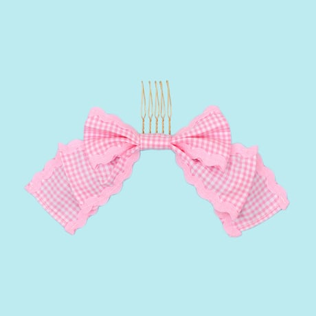 mezzo pianoコラボレーション ギンガムチェックドレスセット ピンク Dear Darling fashion for dolls