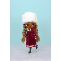 ケープコート ワインレッドfor 22cm dolls Dear Darling fashion for dolls