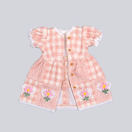 mezzo pianoコラボレーション パッチワークドレスセット ピンク Dear Darling fashion for dolls