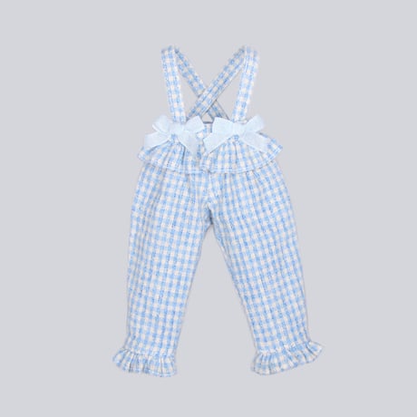 フリルテーパードサロペット ライトブルーfor 22cm dolls Dear Darling fashion for dolls