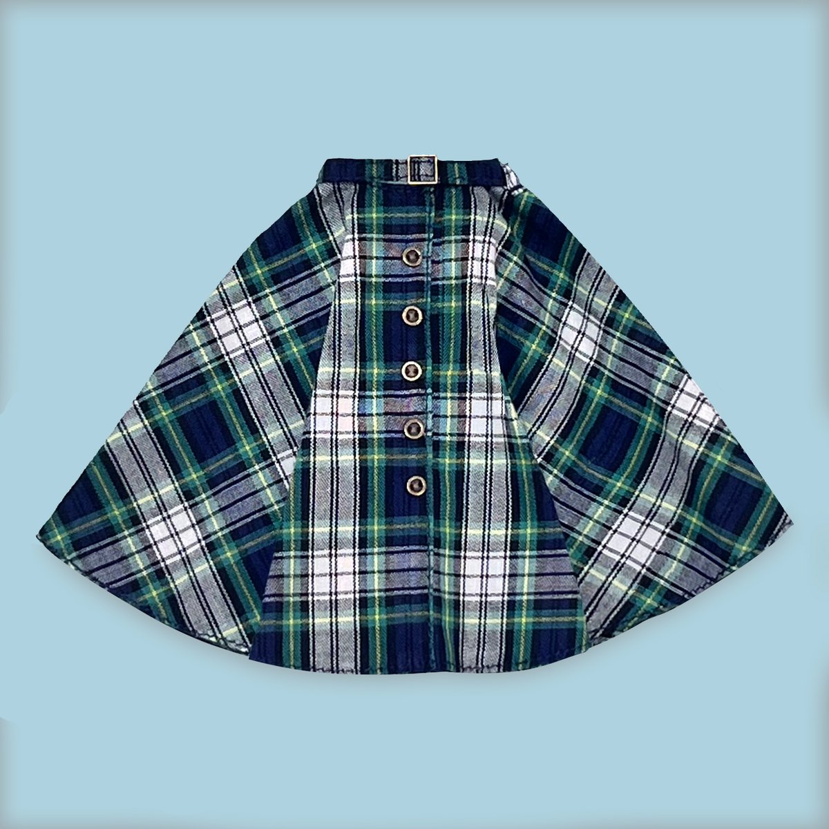 最終価格☆星パッチ巻きスカート【【ネイビー✖️チェック】 最終価格☆星パッチ巻きスカート【【ネイビー✖️チェック】