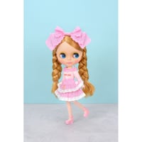 mezzo pianoコラボレーション ギンガムチェックドレスセット ピンク Dear Darling fashion for dolls