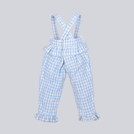 フリルテーパードサロペット ライトブルーfor 22cm dolls Dear Darling fashion for dolls