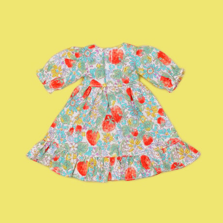 つけ襟付きワンピース グリーン for 22cm dolls Dear Darling fashion for dolls