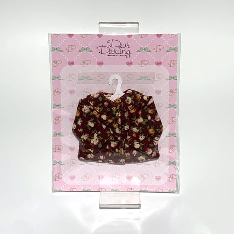 丸衿ジャケット ボルドー for22cm doll