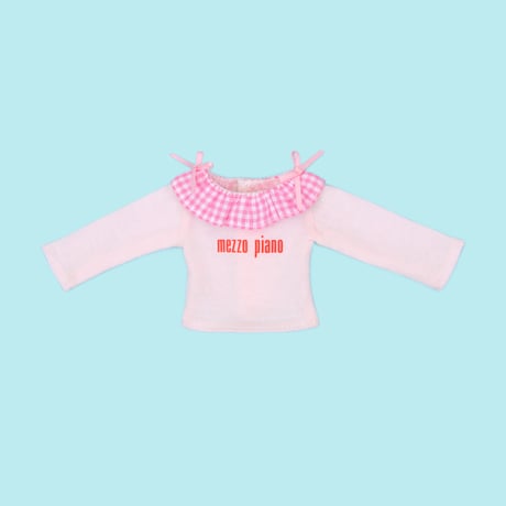 mezzo pianoコラボレーション ギンガムチェックドレスセット ピンク Dear Darling fashion for dolls