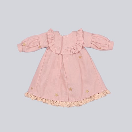 スクエアヨークワンピース ピンクfor 22cm dolls Dear Darling fashion for dolls