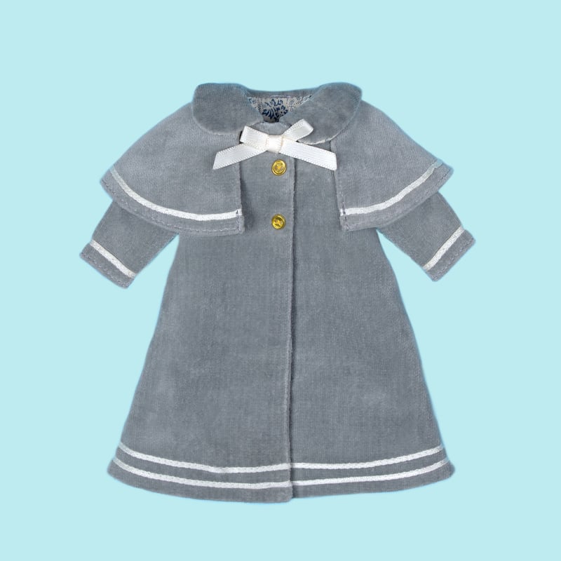 ケープコート」グレーfor22cm dolls Dear Darling fashion f