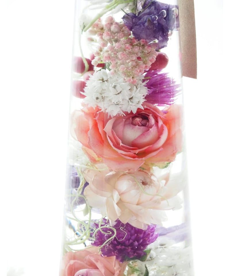 ◆ハーバリウム ＃190 ピンクのローズガーデン.:*:・' ◇ハーバリウム ＃190 ピンクのローズガーデン