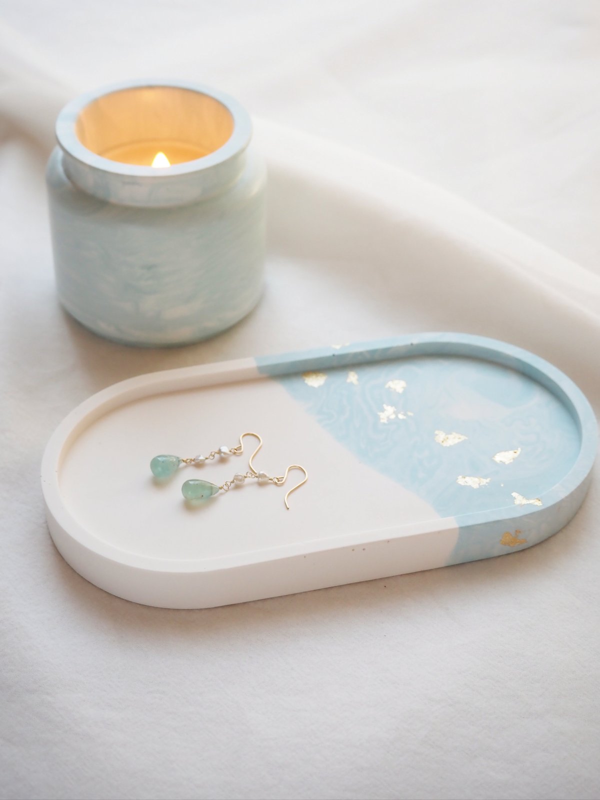A様】ジェスモナイトトレー (キャンドルトレー・アクセサリートレー
