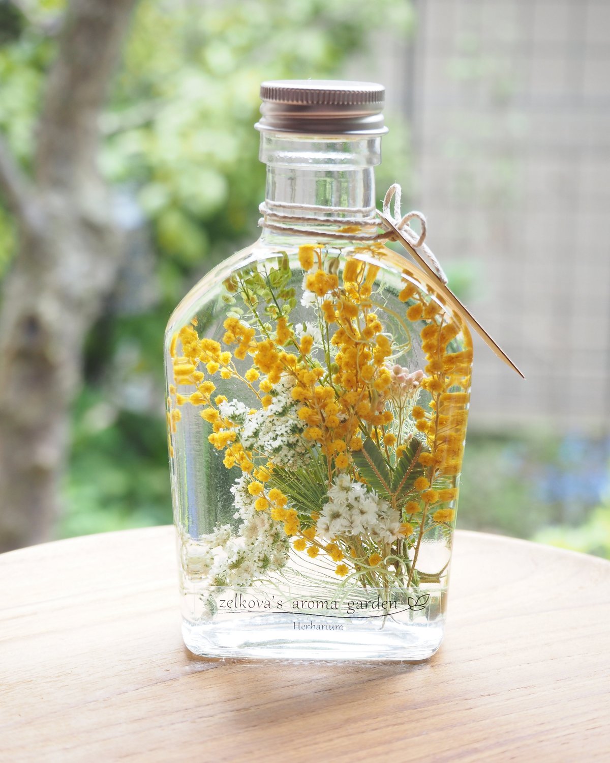 NO.98 ホワイトミモザ＆イタリアミモザ✨固まるハーバリウム箸置き2セット NO.98 ホワイトミモザ＆イタリアミモザ✨固まるハーバリウム