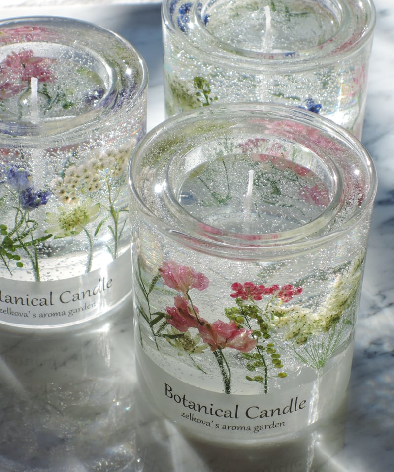 現品のご案内】庭色なボタニカルジェルランタン② | zelkova's aroma