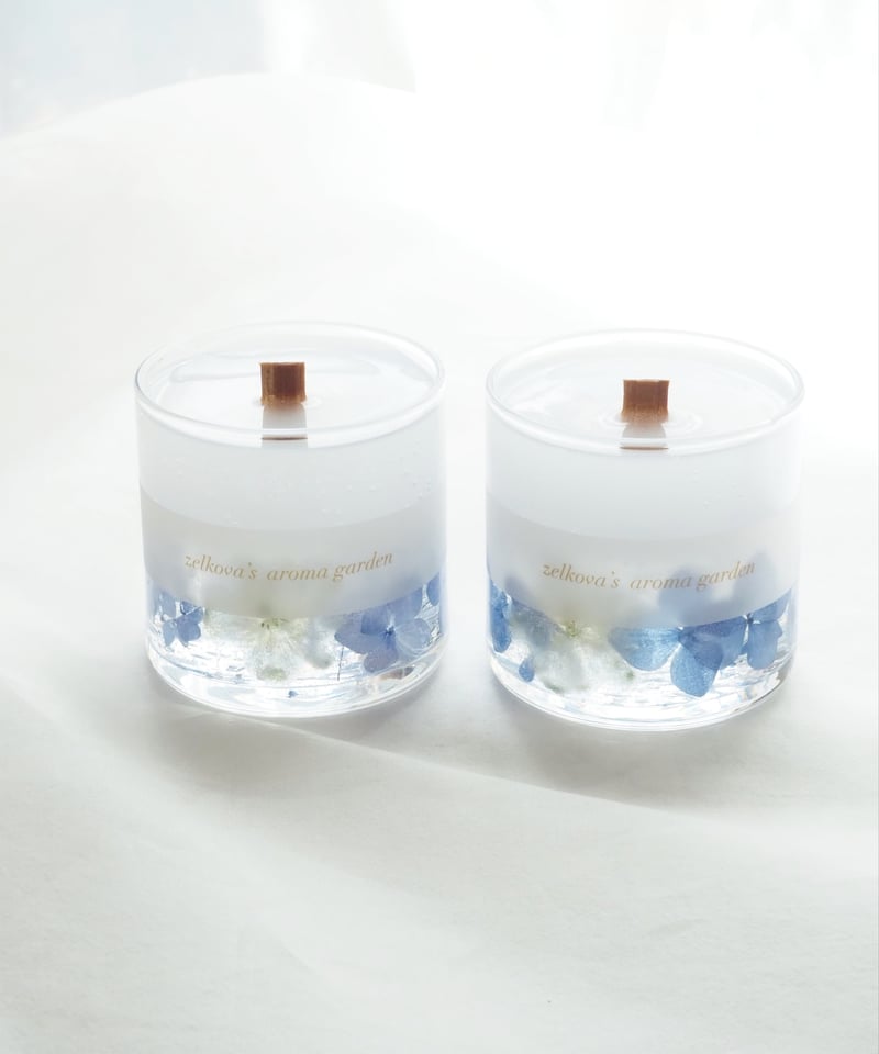 紫陽花の木芯アロマキャンドル | zelkova's aroma garden