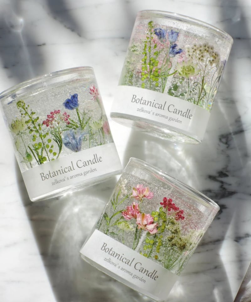 現品のご案内】庭色なボタニカルジェルランタン② | zelkova's aroma