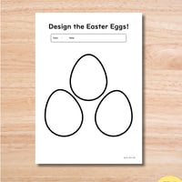 ワークシート〈Easter Eggs Drawing Page イースター・復活祭イースターエッグデザインワークシート〉１page