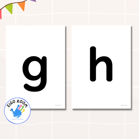 アルファベットカード〈 Lowercase Alphabet Flashcards 小文字アルファベットピクチャーカード〉 26pages