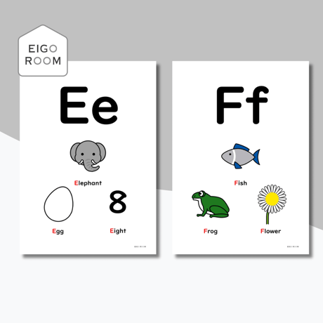 ポスター〈Alphabet Letters Poster アルファベットポスター〉 26pages