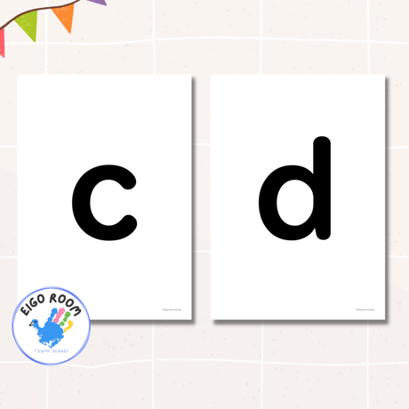 アルファベットカード〈 Lowercase Alphabet Flashcards 小文字アルファベットピクチャーカード〉 26pages