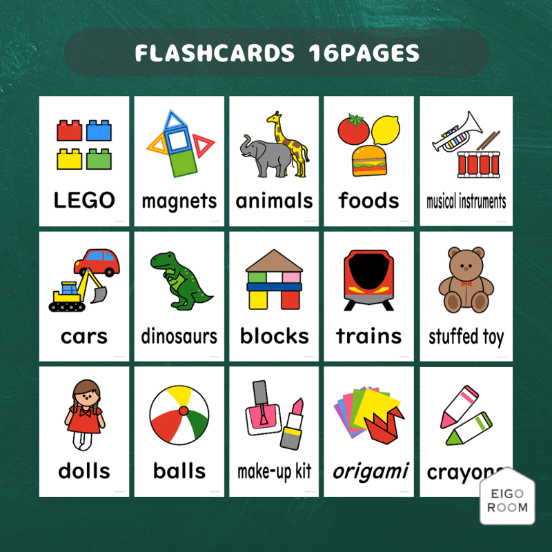 絵カード〈Toys Flashcards おもちゃピクチャーカード〉 16pages | EI