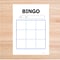 ビンゴ〈Blank BINGO Card 空白ビンゴカード 3x3〉１page
