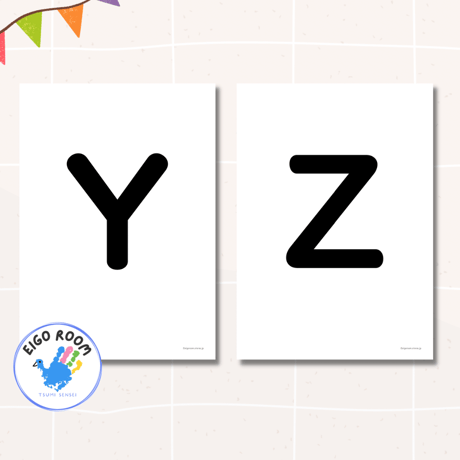 アルファベットカード〈 Uppercase Alphabet Flashcards 大文字アルファベットピクチャーカード〉 26pages