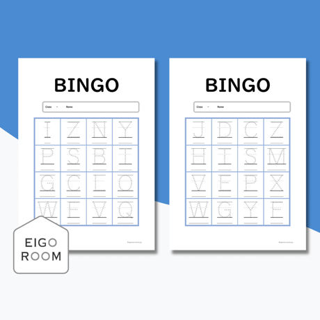 ビンゴ〈Uppercase Alphabet BINGO なぞり大文字ビンゴ〉１３pages
