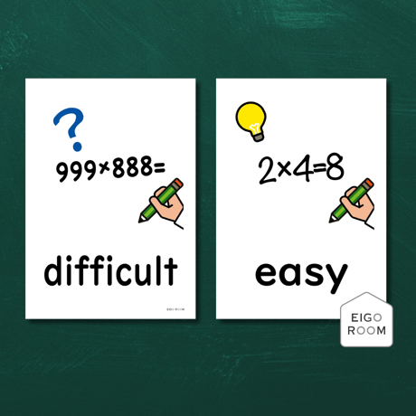 絵カード〈『Blue Sky５・６』完全対応◎  Adjectives Flashcards 感想・様子など・形容詞ピクチャーカード③〉 １２pages