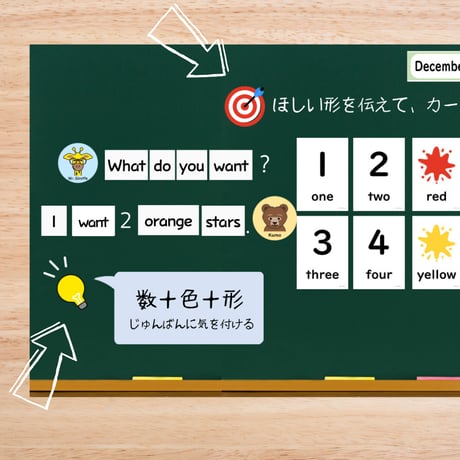 黒板掲示（イラスト）〈Pont and Today’s Goal Signs 「ポイント」と「今日のめあて」〉２セット