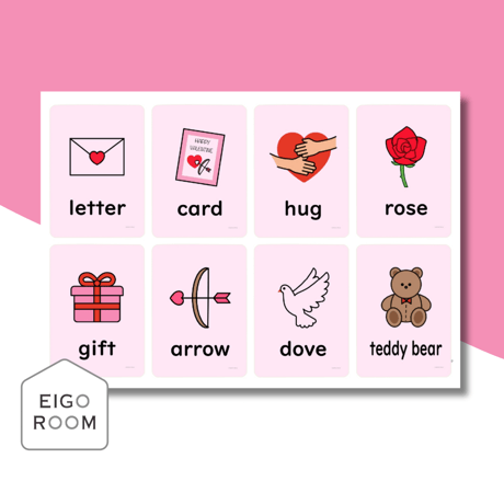 ミニカードカード〈Valentine’s Day Mini Cards バレンタインミニカード〉 ３pages