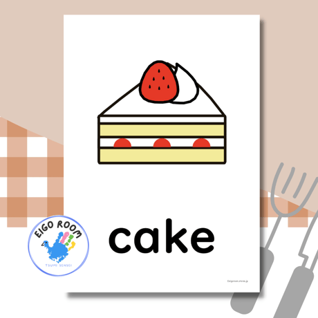絵カード〈『Let's try!１』完全対応◎  Foods and Drinks Flashcards 飲み物食べ物ピクチャーカード〉 １４pages