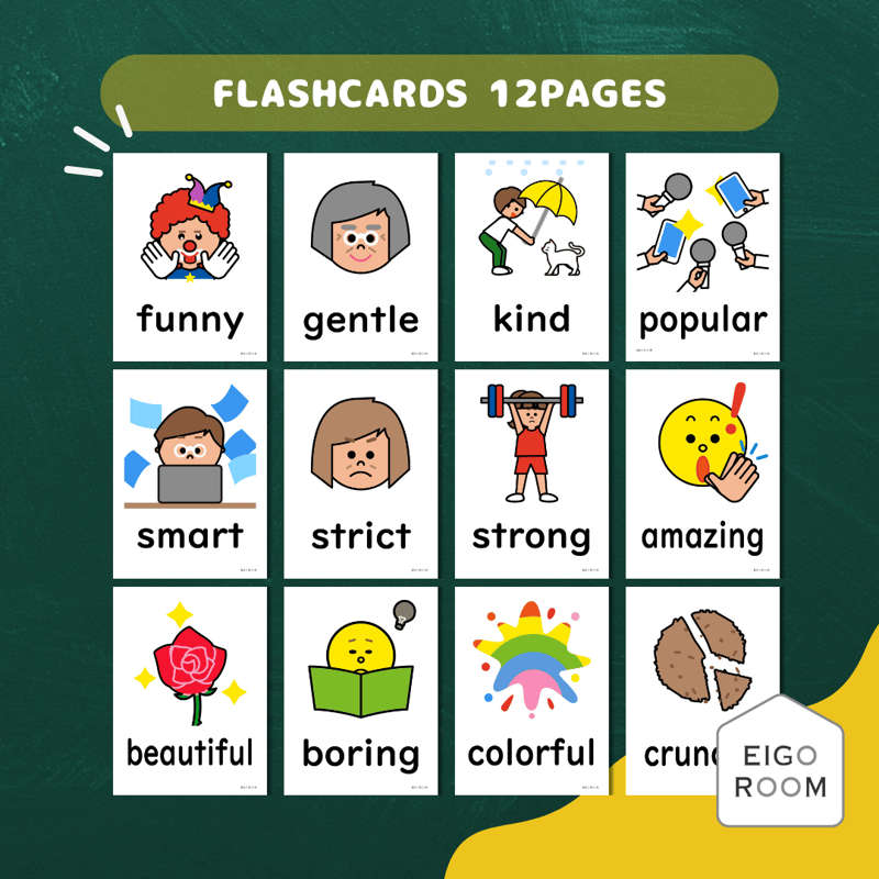 グースピーク　GOOSPEAK ピクチャーカード　英語教材 絵カード〈Subjects Flashcards 教科ピクチャーカード