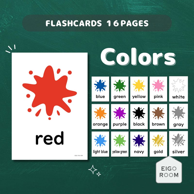 絵カード〈Colors Flashcards 色ピクチャーカード〉 16pages | EIG