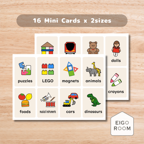 ミニカード〈Toys Mini Cards おもちゃミニカード〉 １６種類２パターン