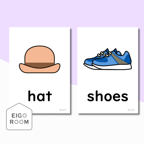 絵カード〈『Here We Go!５』完全対応◎  Belongings Flashcards 身のまわりのもの②ピクチャーカード〉 １２pages