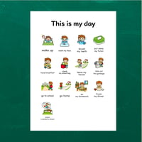 ミニカード〈『Let's try!２』完全対応◎ "This is my day" Mini Chart Poster 「ぼくの一日」チャートポスター〉