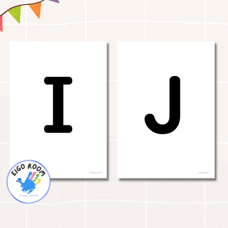 アルファベットカード〈 Uppercase Alphabet Flashcards 大文字アルファベットピクチャーカード〉 26pages