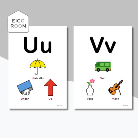 ポスター〈Alphabet Letters Poster アルファベットポスター〉 26pages
