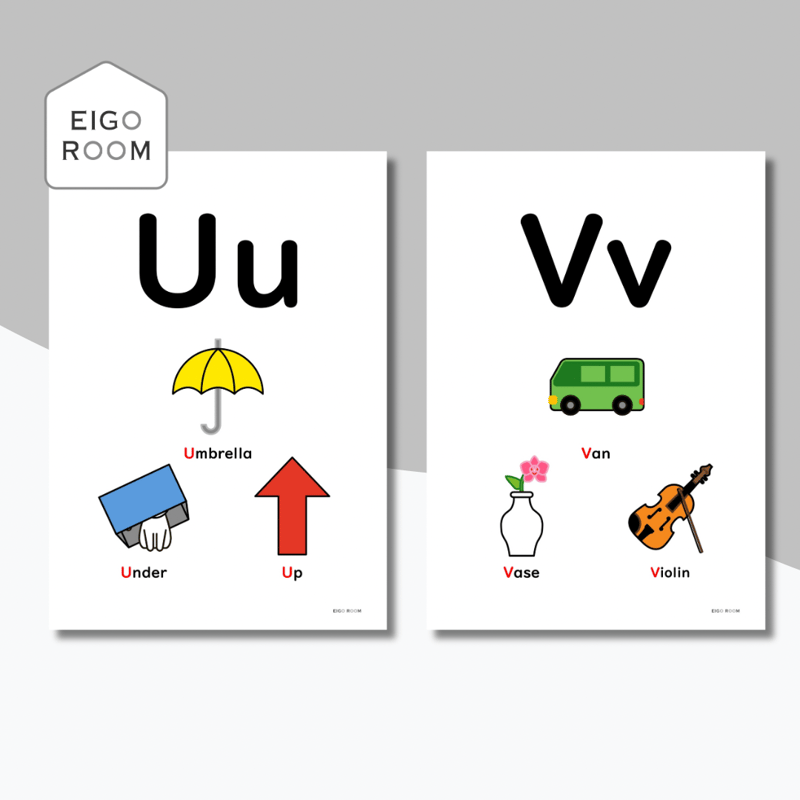 ポスター〈Alphabet Letters Poster アルファベットポスター〉 26pag