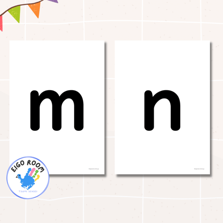 アルファベットカード〈 Lowercase Alphabet Flashcards 小文字アルファベットピクチャーカード〉 26pages