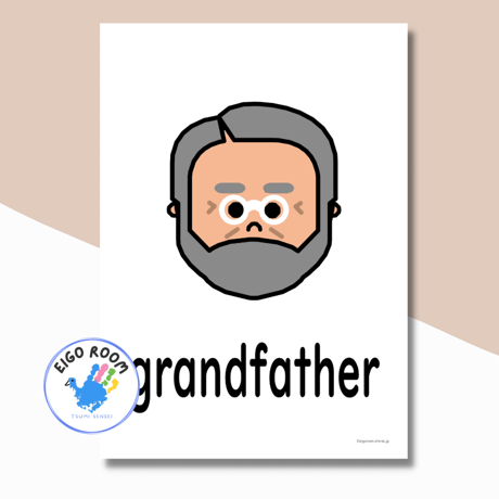 絵カード〈『New Horizon５・６』完全対応◎  Family Members Flashcards 家族ピクチャーカード〉 １２pages