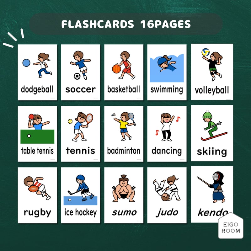 ピクチャーカード〈Sports Flashcards スポーツピクチャーカード16