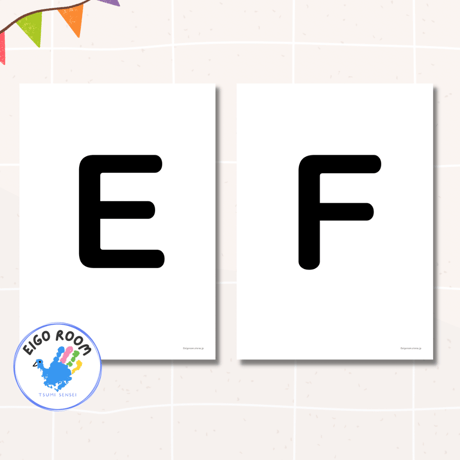 アルファベットカード〈 Uppercase Alphabet Flashcards 大文字アルファベットピクチャーカード〉 26pages