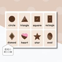 ミニカード〈Chocolate Shapes Mini Cards チョコレートx形ミニカード〉 １page