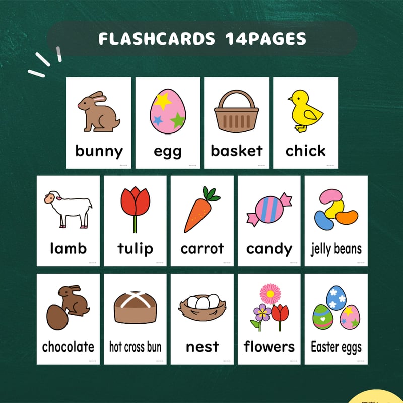絵カード〈Easter Flashcards イースター・復活祭ピクチャーカード