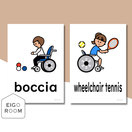 絵カード〈『New Horizon５・６』完全対応◎  Sports Flashcards スポーツピクチャーカード③〉 １２pages