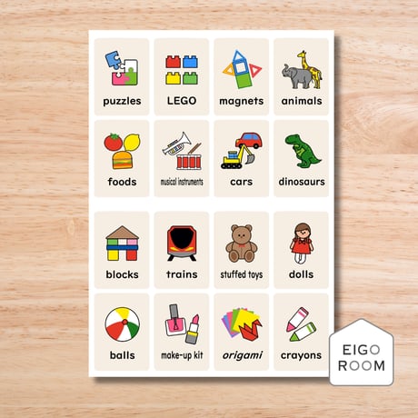 ミニカード〈Toys Mini Cards おもちゃミニカード〉 １６種類２パターン