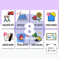 絵カード〈新『New Horizon５・６』対応◎  School Events 学校行事ピクチャーカード②〉 ８pages