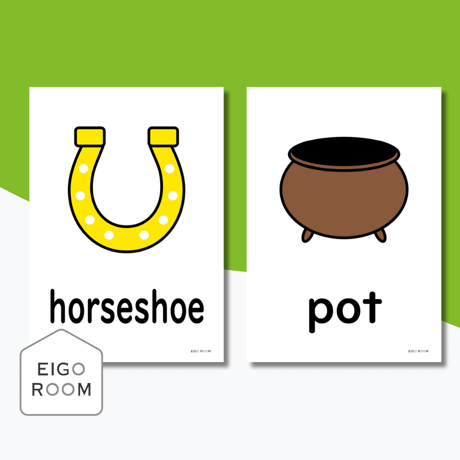 絵カード〈St. Patrick’s Day Flashcards 聖パトリックの祝日ピクチャーカード〉１３pages