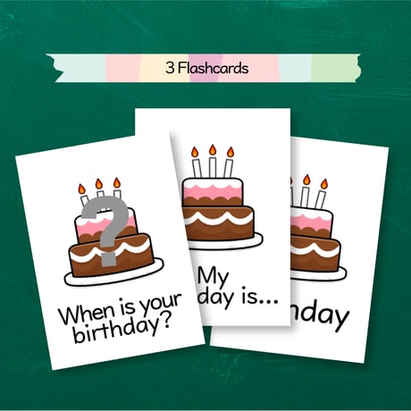 誕生日のアクティビティセット〈When is your birthday?〉