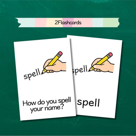 絵カード＋アルファベットポスター＋ワークシートセット〈How do you spell your name?〉2 Flashcards・26 Posters・5 Worksheets